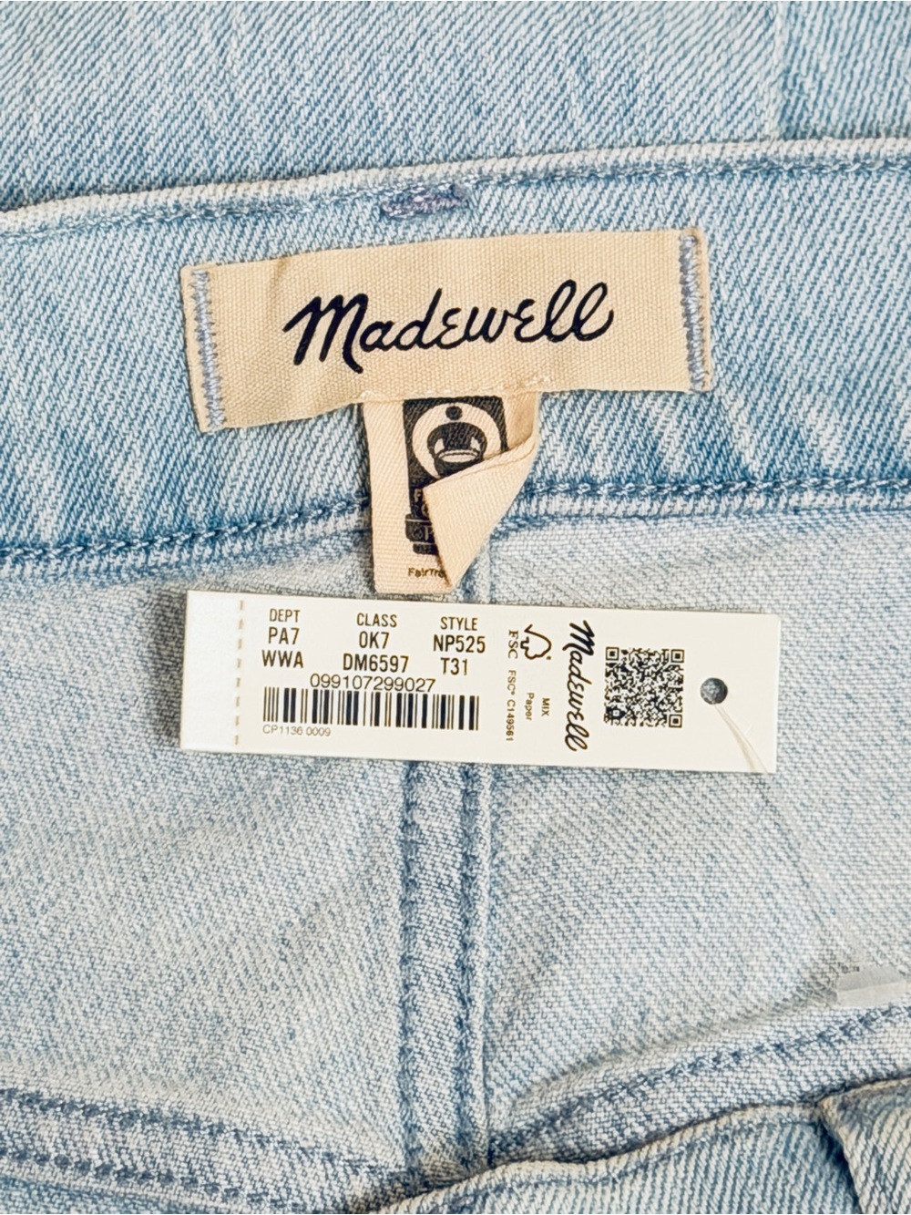 Madewell The Tall '90s Straight Jean In Ward Wash Size 31T NWT - Picture 9 of 11